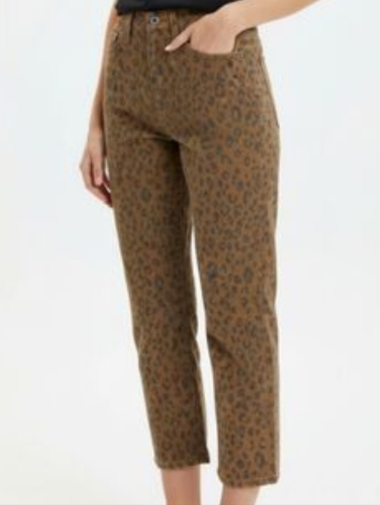 Universal Thread Denim - Universal Thread Brown Leopard-Print Jeans